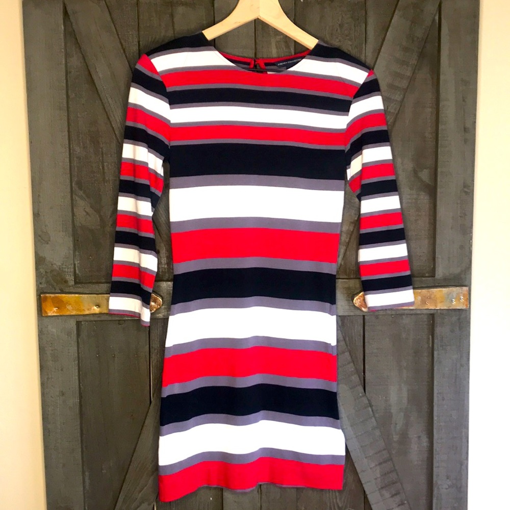 French Connection Striped Body Con Dress